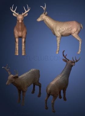 3D model deer from cubes (STL)